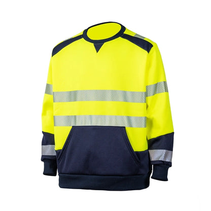 Hi Vis Class 3 Segmented Tape Safety Sweatshirt w/ Pocket