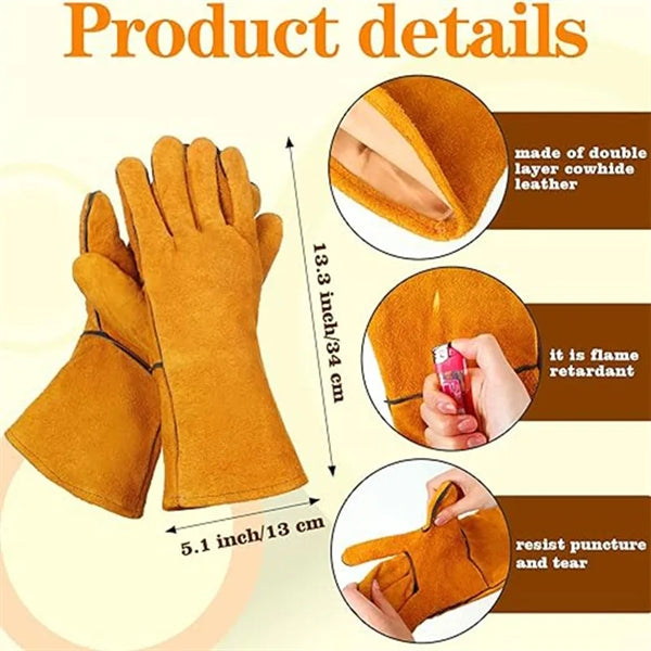 MOQ30 Cowhide Split Leather Welding Gloves