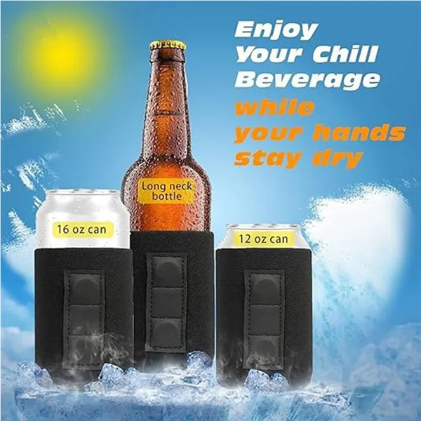 12 oz Collapsible Neoprene Magnetic Beer Can Cooler