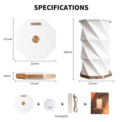 Foldable LED Rotating Book Light