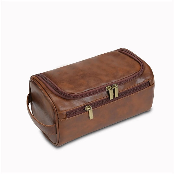 Custom Men Leather Toiletry Bag