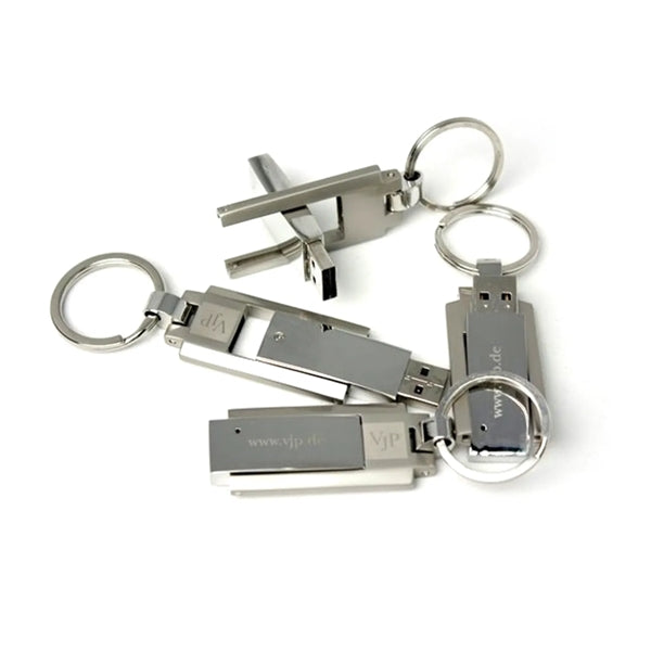 Chrome Steel With Keyring USB 3.0