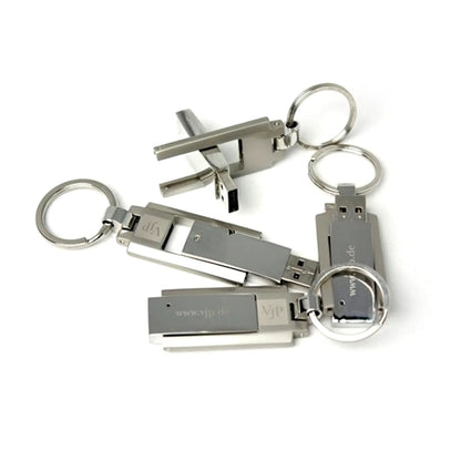 Chrome Steel With Keyring USB 3.0
