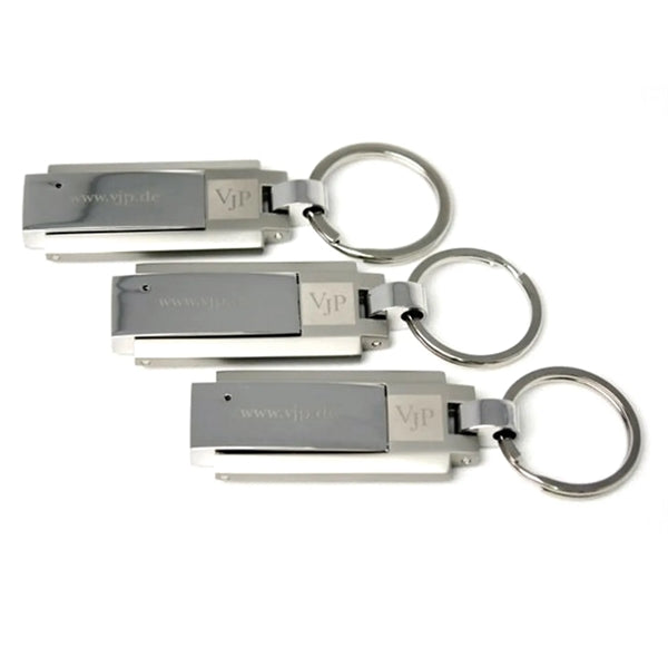 Chrome Steel With Keyring USB 3.0