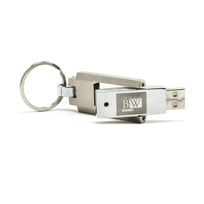 Chrome Steel With Keyring USB 3.0