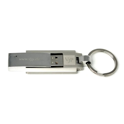 Chrome Steel With Keyring USB 3.0