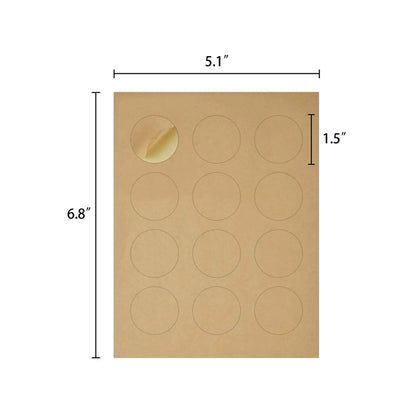 1.5" Round Kraft Gift Box Seal Label