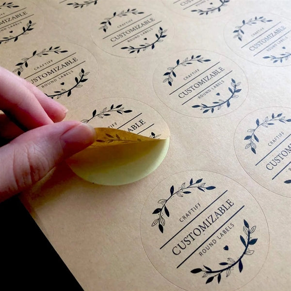 1.5" Round Kraft Gift Box Seal Label