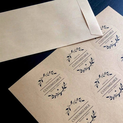 1.5" Round Kraft Gift Box Seal Label