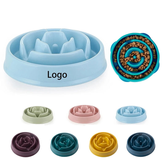 Plastic Multicolor Dog Slow Feeder Pet Bowl