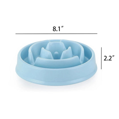 Plastic Multicolor Dog Slow Feeder Pet Bowl