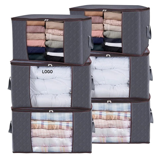 90L Large Foldable Clothes Bedding Storage Bins Bags