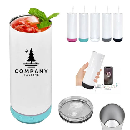 20oz Music Speaker Tumbler With Straw