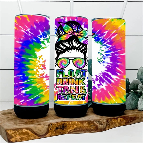 20oz Music Speaker Tumbler With Straw