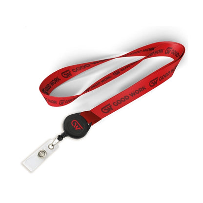 1/2" Polyester/Badge Reel Lanyard Combo