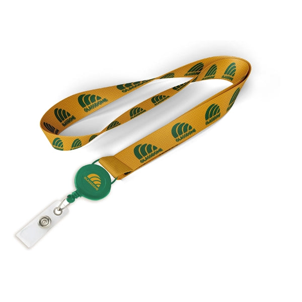 3/4" Polyester/Badge Reel Lanyard Combo