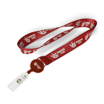 5/8" Polyester/Badge Reel Lanyard Combo