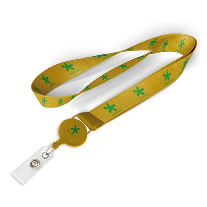 5/8" Polyester/Badge Reel/Metal Clip Lanyard Combo