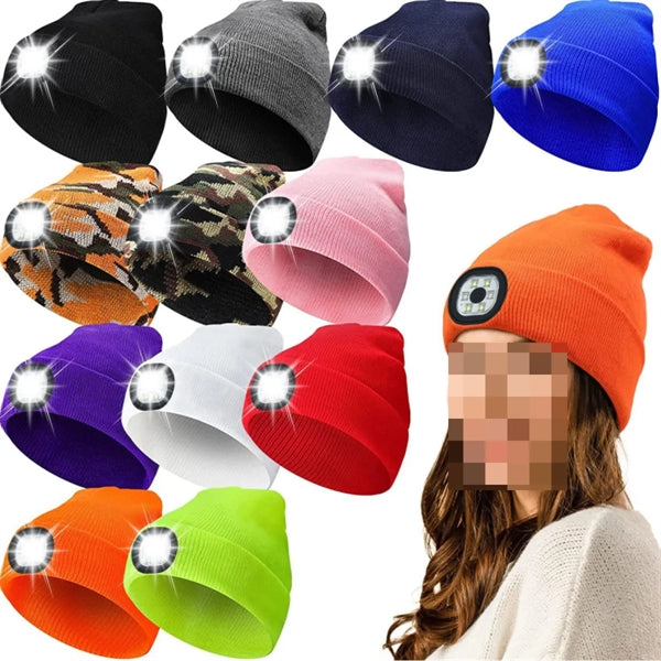 Unisex LED Light Winter Knitted Beanie Hat