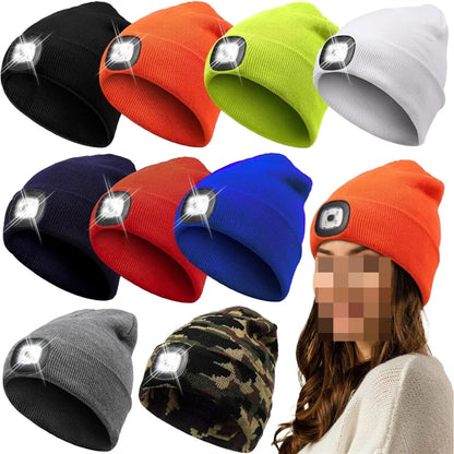 Unisex LED Light Winter Knitted Beanie Hat