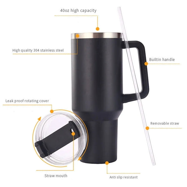 40oz Stainless Steel Vacuum Travel Mug