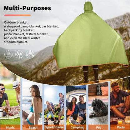 Portable Fleece Wearable Hoodie Blanket