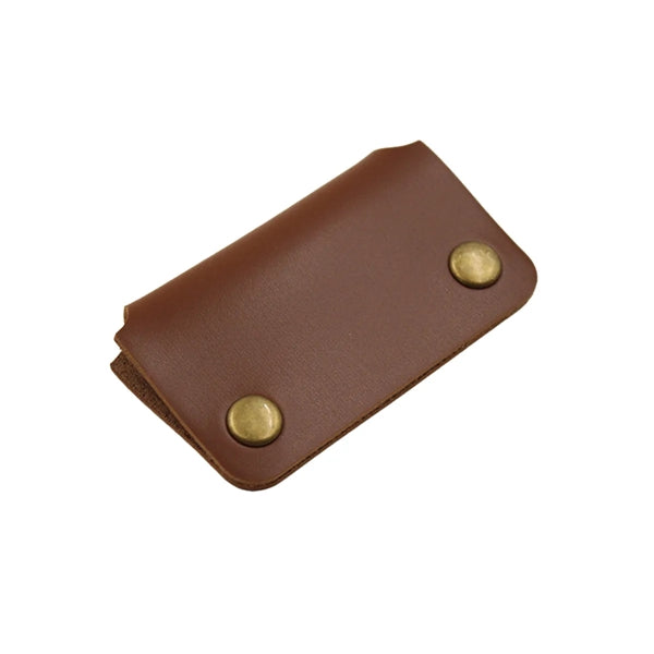 Rectangular Leather Earbud Cable Organizer Cord Wrap Winder