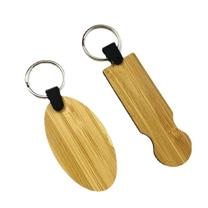 Custom Shape Bamboo Key Pendant
