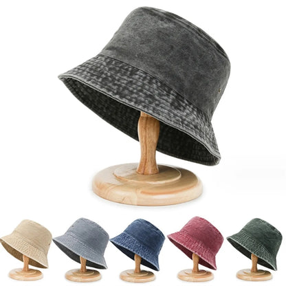 Unisex Denim Bucket Hat Summer Travel Beach Sun Cap