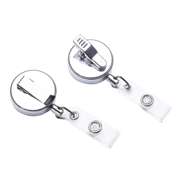 Metal Badge Reel With Retractable Swivel Alligator Clip
