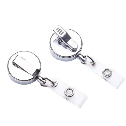 Metal Badge Reel With Retractable Swivel Alligator Clip