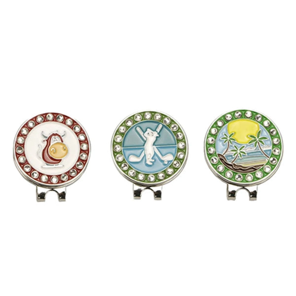 Rhinestone Hat Clip with Ball Marker
