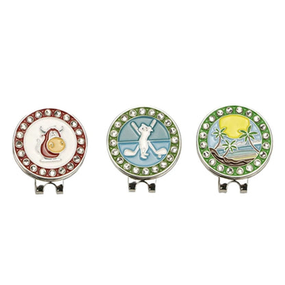 Rhinestone Hat Clip with Ball Marker