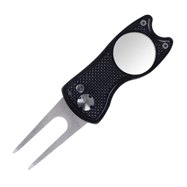 Metal Foldable Golf Divot Repair Tool w/Ball Marker