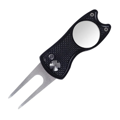 Metal Foldable Golf Divot Repair Tool w/Ball Marker