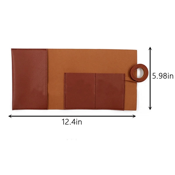 Traveling Leather Cord Organizer Wrap Holder
