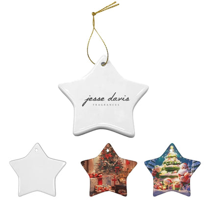 Star Shape Ceramic Christmas Ornament
