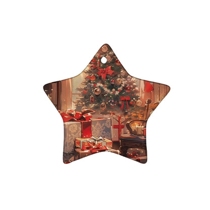 Star Shape Ceramic Christmas Ornament
