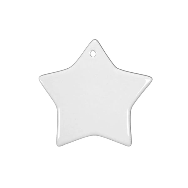 Star Shape Ceramic Christmas Ornament