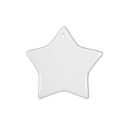 Star Shape Ceramic Christmas Ornament