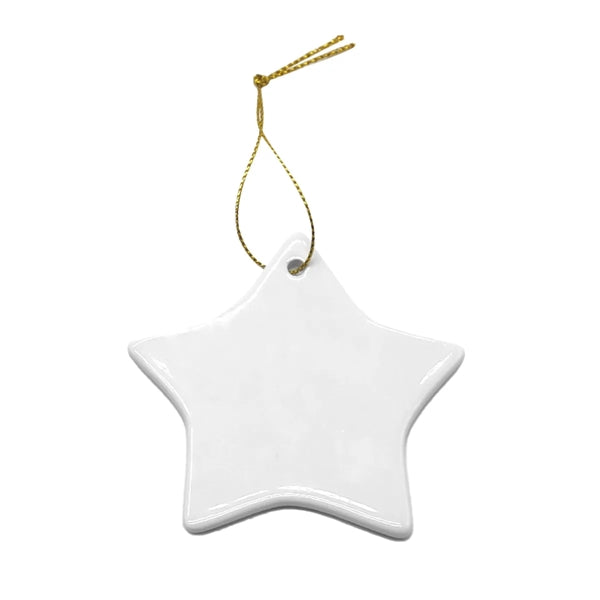 Star Shape Ceramic Christmas Ornament