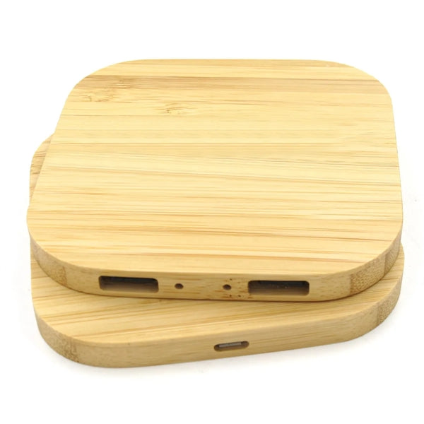 Bamboo 5W Wireless Charger with Dual USB Ports