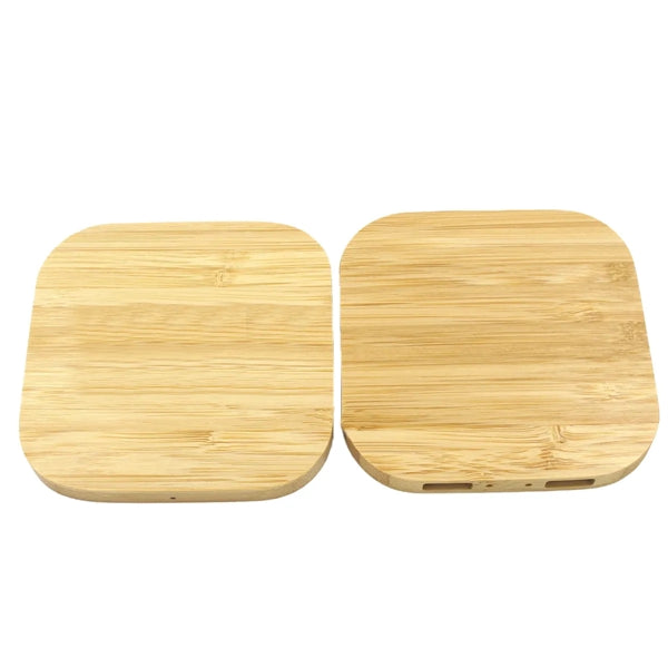 Bamboo 5W Wireless Charger with Dual USB Ports