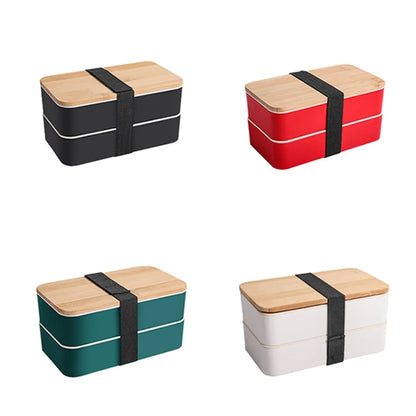 Plastic Bento Box w/  Elastic Strap