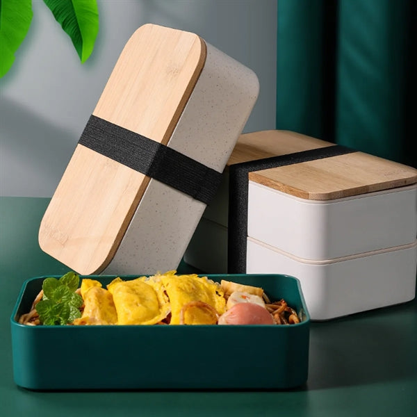Plastic Bento Box w/  Elastic Strap