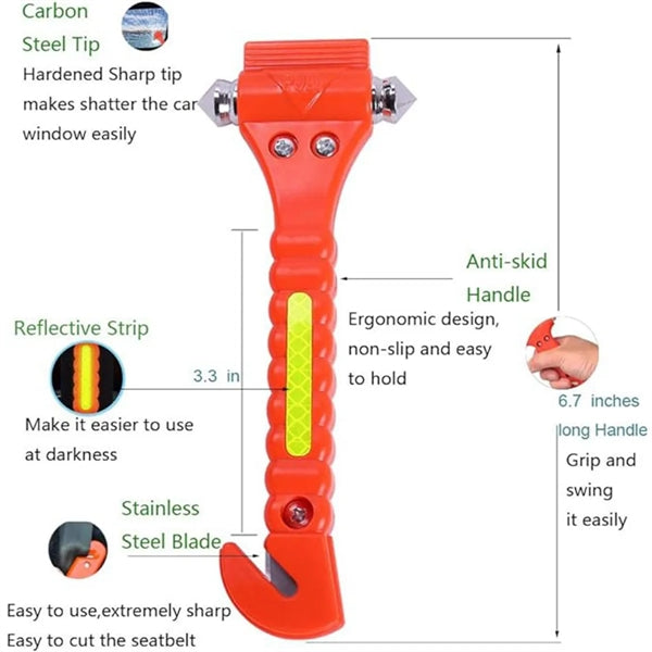 Car Safety Hammer Emergency Escape Tool Seat Belt Cutter