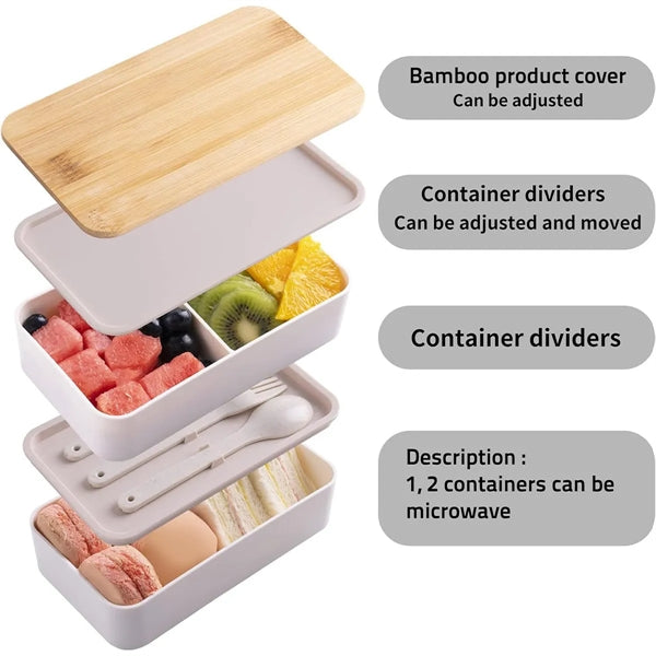 Plastic Bento Box w/  Elastic Strap