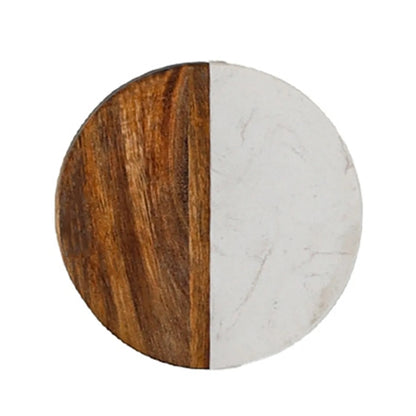 Renewable Bamboo/Marble Circular Coaster