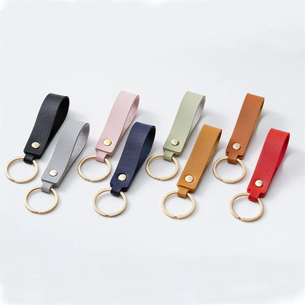 PU Circle Keyring Decoration Key Holder Lanyard Strap