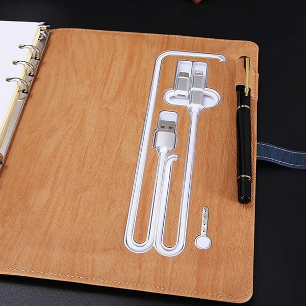 Office Notebook w/Power Bank & Flash Drive/Pen Gift Set